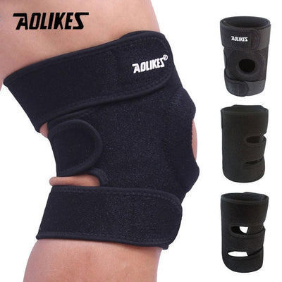 Sports knee pad with silicone cushion. Protect knees and ligament injuries when playing soccer, cycling, gym, jogging...