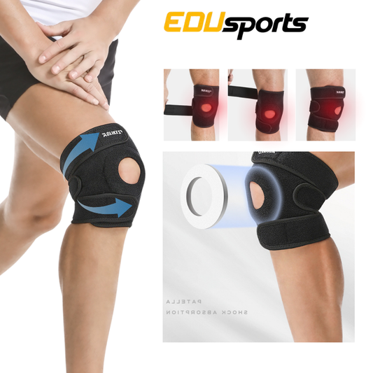 Sports knee pad with silicone cushion. Protect knees and ligament injuries when playing soccer, cycling, gym, jogging...